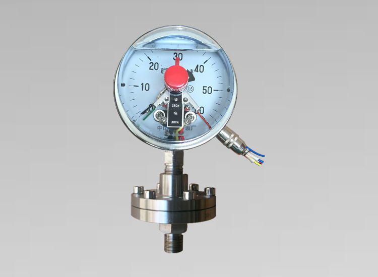 不锈钢隔膜耐震充油电接点压力表Y100 60MPA