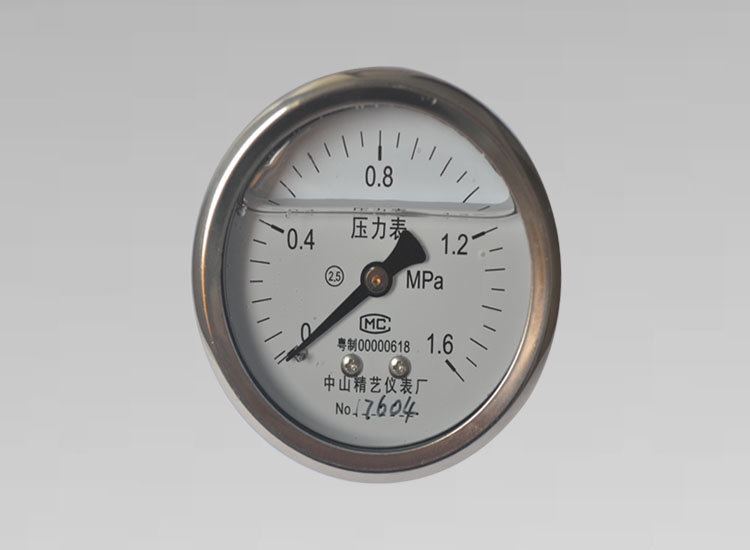 不锈钢耐震充油压力表YBN60Z 1.6MPA 1/4PT